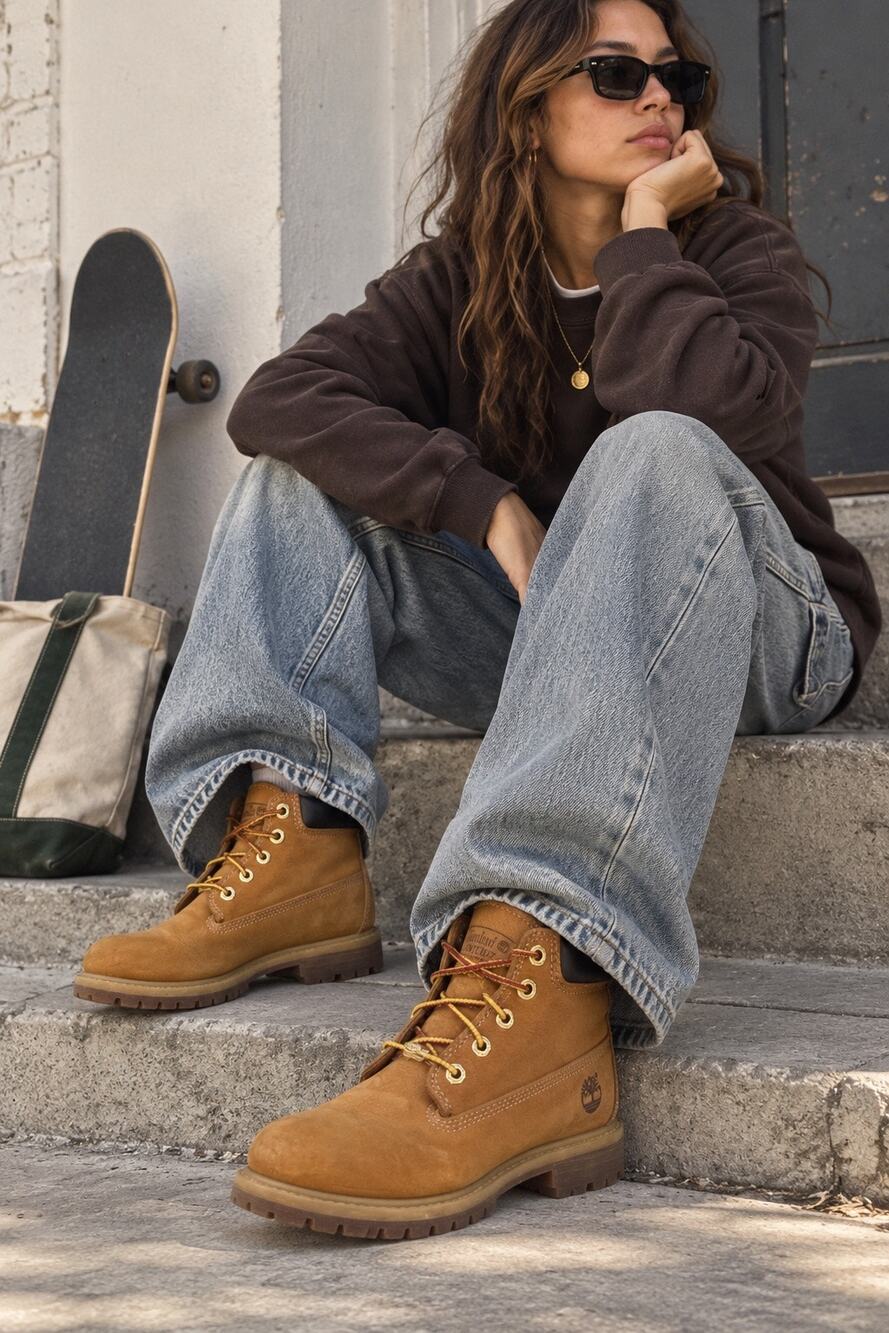 Timberland Waterproof Chukka Boots Wheat Nubuck Lug Sole 90s Workwear Size 7.5